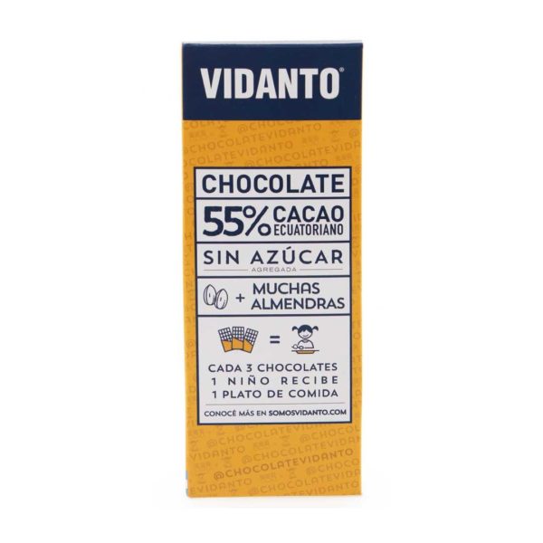 Chocolate 55% Cacao Sin Azúcar Agregada